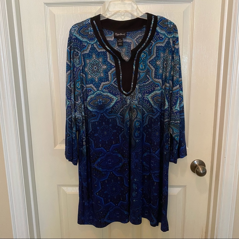 Maggie Barnes Beautiful Ombre Blouse Size 3X